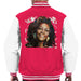 Sidney Maurer Original Portrait Of Whitney Houston White Mens Varsity Jacket - Mens Varsity Jacket