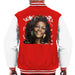Sidney Maurer Original Portrait Of Whitney Houston White Mens Varsity Jacket - Mens Varsity Jacket