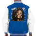 Sidney Maurer Original Portrait Of Whitney Houston White Mens Varsity Jacket - Small / Royal/White - Mens Varsity Jacket