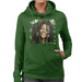 Sidney Maurer Original Portrait Of Whitney Houston White Womens Hooded Sweatshirt - Womens Hooded Sweatshirt