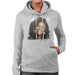 Sidney Maurer Original Portrait Of Whitney Houston White Womens Hooded Sweatshirt - Womens Hooded Sweatshirt