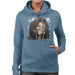 Sidney Maurer Original Portrait Of Whitney Houston White Womens Hooded Sweatshirt - Womens Hooded Sweatshirt