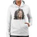 Sidney Maurer Original Portrait Of Whitney Houston White Womens Hooded Sweatshirt - Womens Hooded Sweatshirt