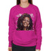 Sidney Maurer Original Portrait Of Whitney Houston White Womens Sweatshirt - Womens Sweatshirt