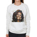 Sidney Maurer Original Portrait Of Whitney Houston White Womens Sweatshirt - Womens Sweatshirt