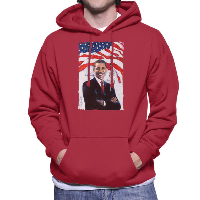 Sidney Maurer Original Portrait Of Barack Obama Mens Hooded Sweatshirt - Mens Hooded Sweatshirt