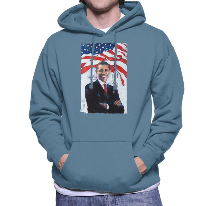 Sidney Maurer Original Portrait Of Barack Obama Mens Hooded Sweatshirt - Mens Hooded Sweatshirt