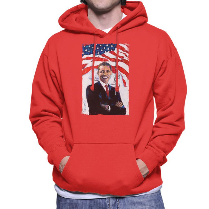Sidney Maurer Original Portrait Of Barack Obama Mens Hooded Sweatshirt - Mens Hooded Sweatshirt