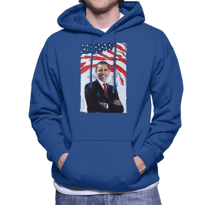 Sidney Maurer Original Portrait Of Barack Obama Mens Hooded Sweatshirt - Mens Hooded Sweatshirt