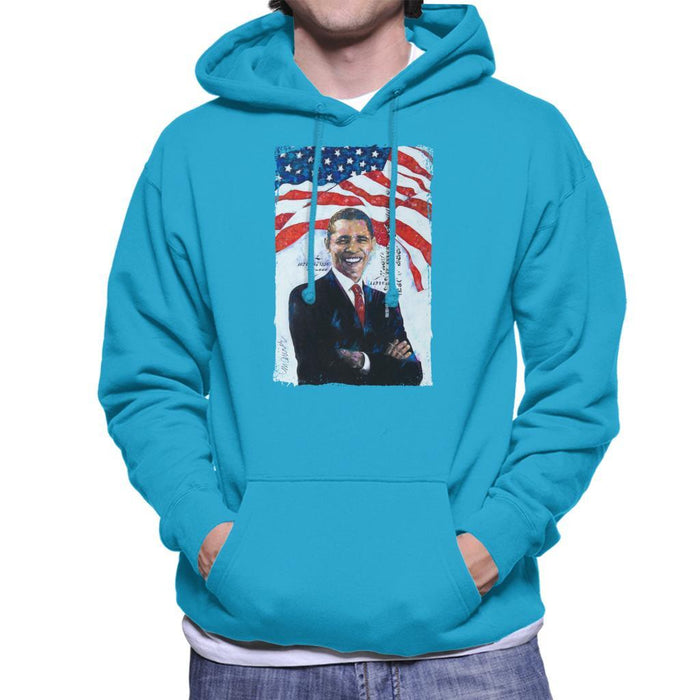 Sidney Maurer Original Portrait Of Barack Obama Mens Hooded Sweatshirt - Mens Hooded Sweatshirt