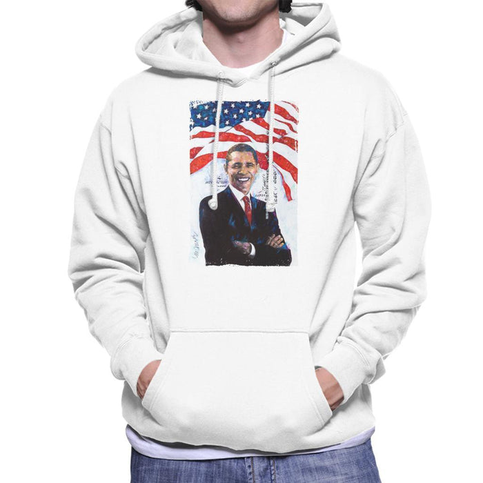 Sidney Maurer Original Portrait Of Barack Obama Mens Hooded Sweatshirt - Mens Hooded Sweatshirt