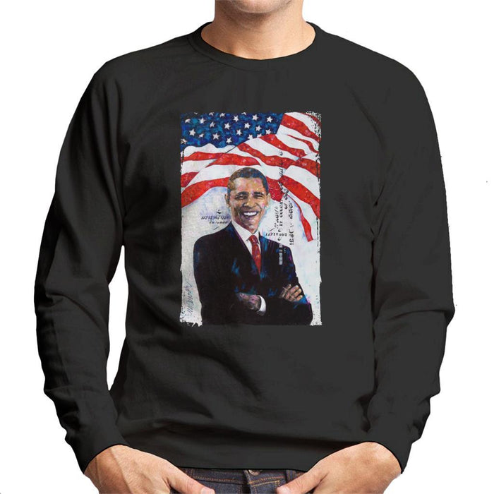 Sidney Maurer Original Portrait Of Barack Obama Mens Sweatshirt - Mens Sweatshirt