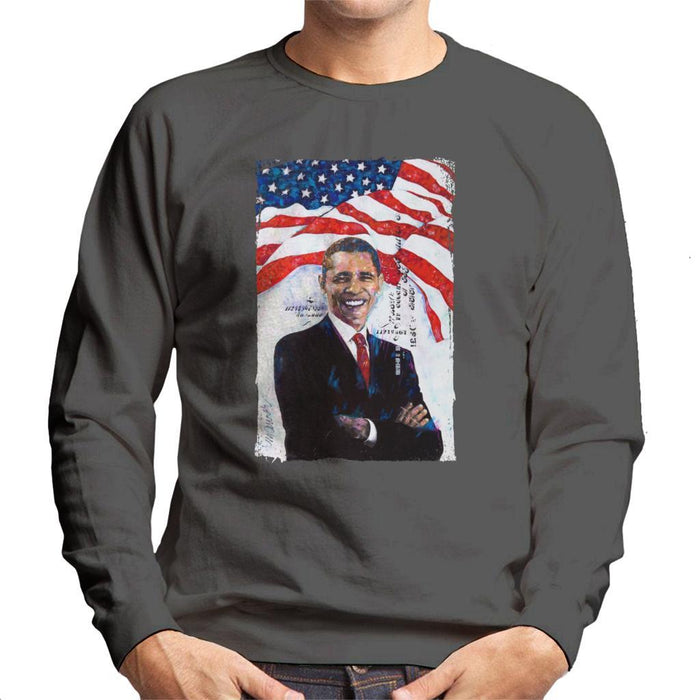 Sidney Maurer Original Portrait Of Barack Obama Mens Sweatshirt - Mens Sweatshirt