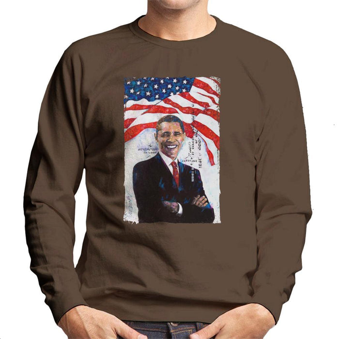 Sidney Maurer Original Portrait Of Barack Obama Mens Sweatshirt - Mens Sweatshirt