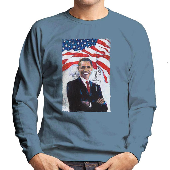 Sidney Maurer Original Portrait Of Barack Obama Mens Sweatshirt - Mens Sweatshirt