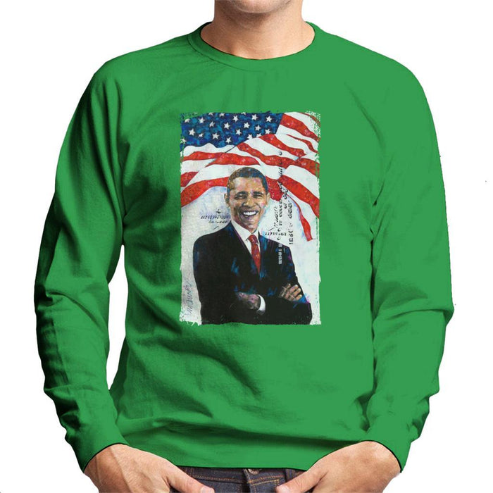 Sidney Maurer Original Portrait Of Barack Obama Mens Sweatshirt - Mens Sweatshirt