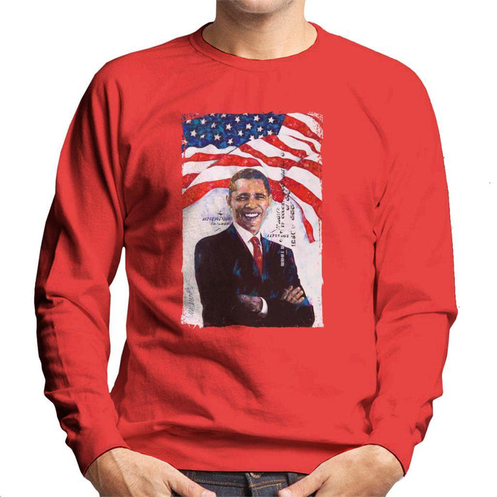 Sidney Maurer Original Portrait Of Barack Obama Mens Sweatshirt - Mens Sweatshirt