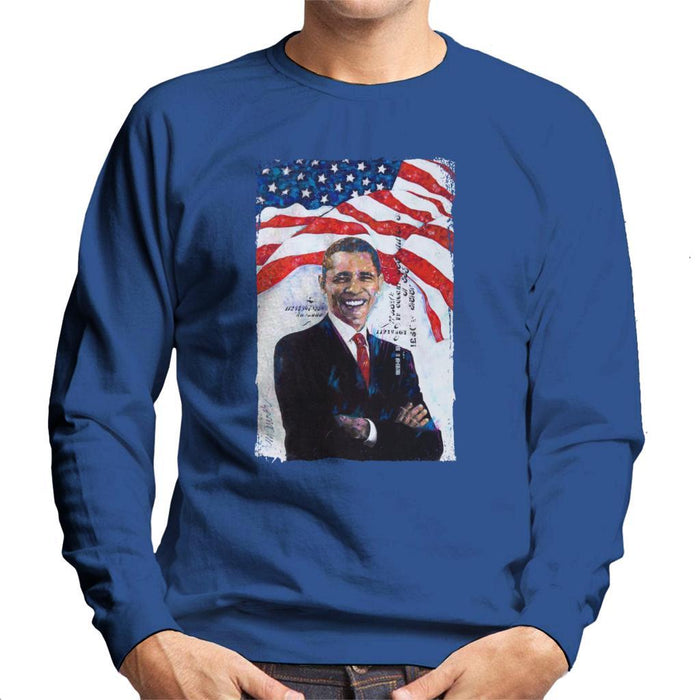 Sidney Maurer Original Portrait Of Barack Obama Mens Sweatshirt - Mens Sweatshirt