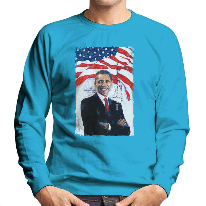 Sidney Maurer Original Portrait Of Barack Obama Mens Sweatshirt - Mens Sweatshirt