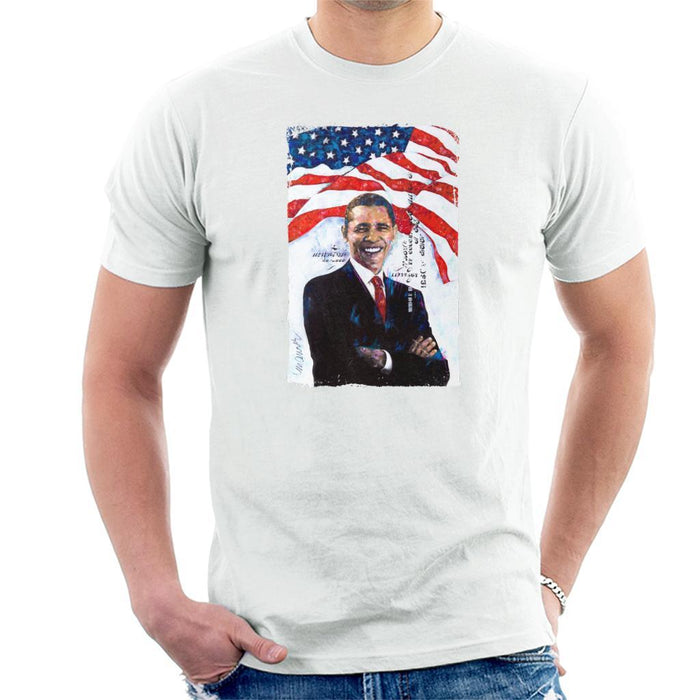 Sidney Maurer Original Portrait Of Barack Obama Mens T-Shirt - Mens T-Shirt