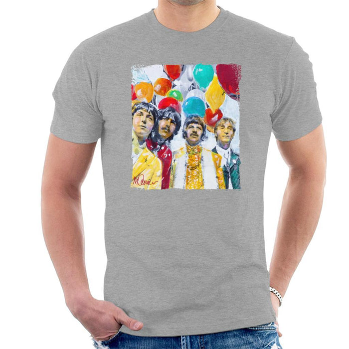 Sidney Maurer Original Portrait Of The Beatles Sgt Peppers 1967 Mens T-Shirt - Mens T-Shirt