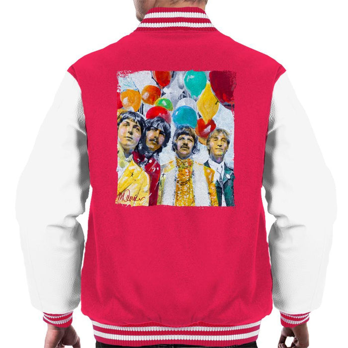 Sidney Maurer Original Portrait Of The Beatles Sgt Peppers 1967 Mens Varsity Jacket - Mens Varsity Jacket