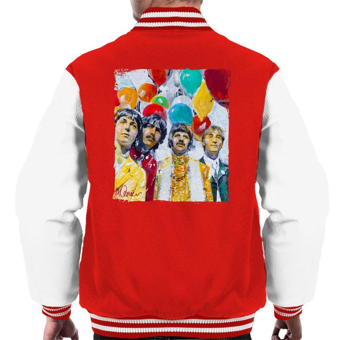 Sidney Maurer Original Portrait Of The Beatles Sgt Peppers 1967 Mens Varsity Jacket - Mens Varsity Jacket