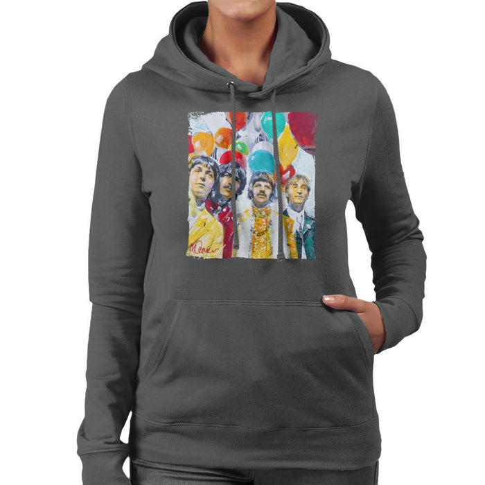Sidney Maurer Original Portrait Of The Beatles Sgt Peppers 1967 Womens Hooded Sweatshirt - Womens Hooded Sweatshirt