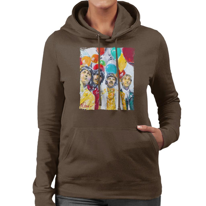 Sidney Maurer Original Portrait Of The Beatles Sgt Peppers 1967 Womens Hooded Sweatshirt - Womens Hooded Sweatshirt