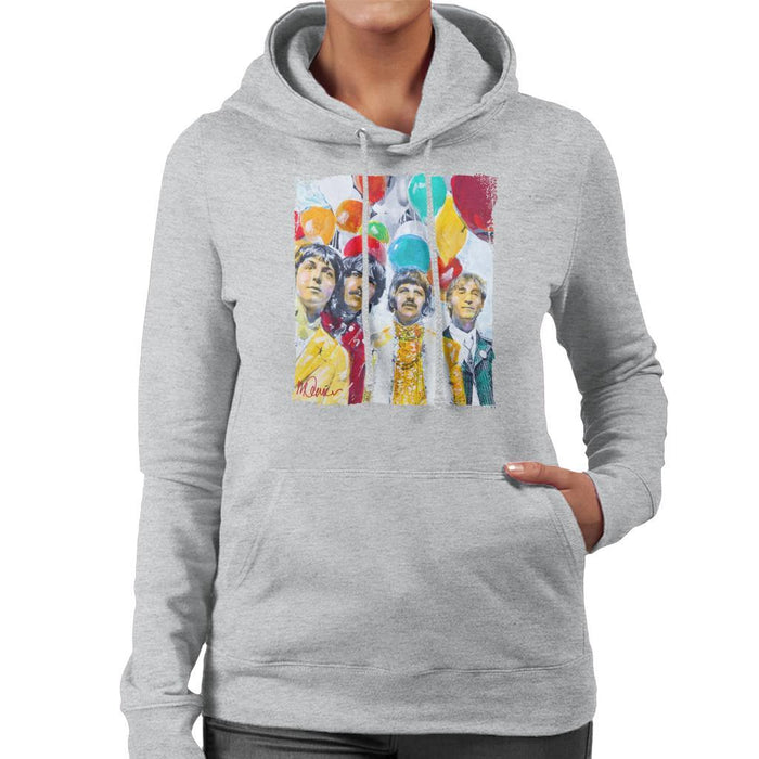 Sidney Maurer Original Portrait Of The Beatles Sgt Peppers 1967 Womens Hooded Sweatshirt - Womens Hooded Sweatshirt