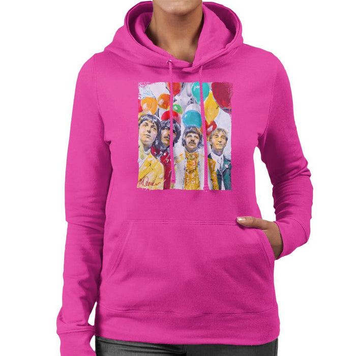 Sidney Maurer Original Portrait Of The Beatles Sgt Peppers 1967 Womens Hooded Sweatshirt - Womens Hooded Sweatshirt