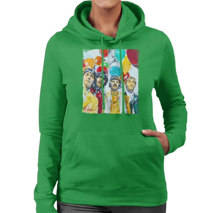 Sidney Maurer Original Portrait Of The Beatles Sgt Peppers 1967 Womens Hooded Sweatshirt - Womens Hooded Sweatshirt