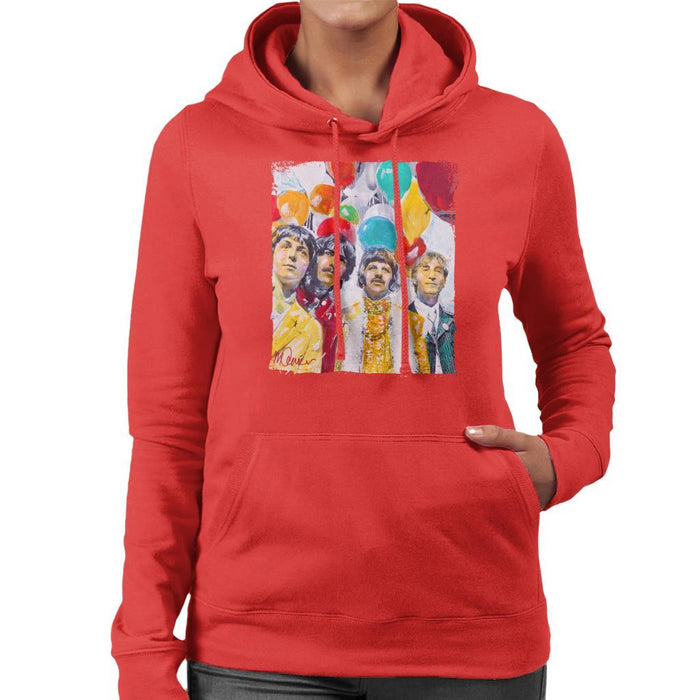 Sidney Maurer Original Portrait Of The Beatles Sgt Peppers 1967 Womens Hooded Sweatshirt - Womens Hooded Sweatshirt