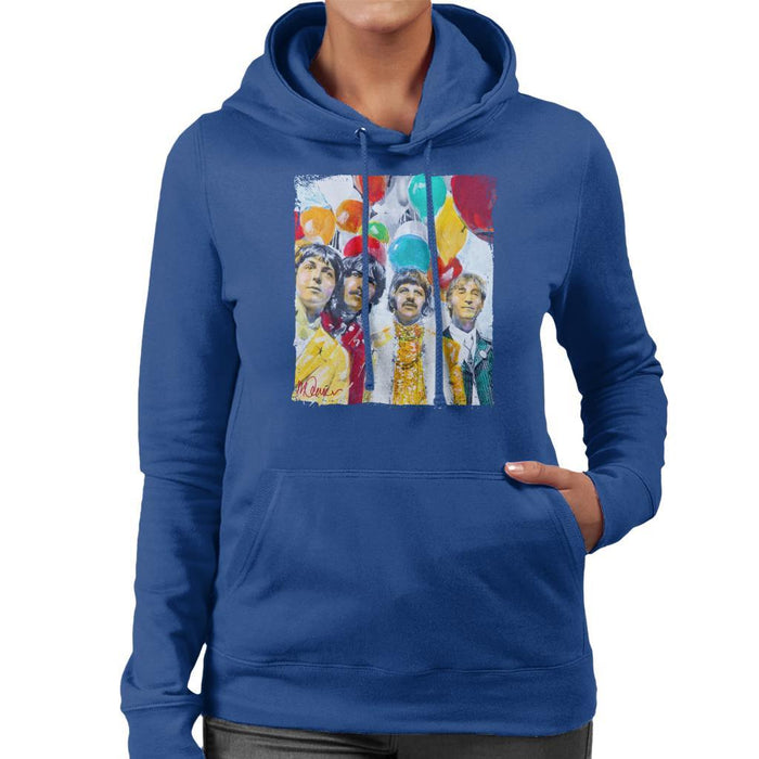 Sidney Maurer Original Portrait Of The Beatles Sgt Peppers 1967 Womens Hooded Sweatshirt - Womens Hooded Sweatshirt