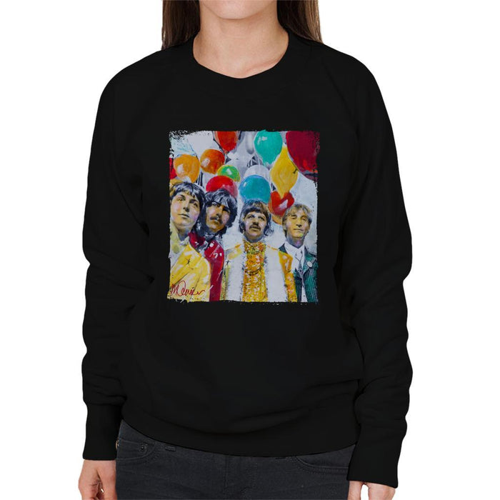 Sidney Maurer Original Portrait Of The Beatles Sgt Peppers 1967 Womens Sweatshirt - Womens Sweatshirt