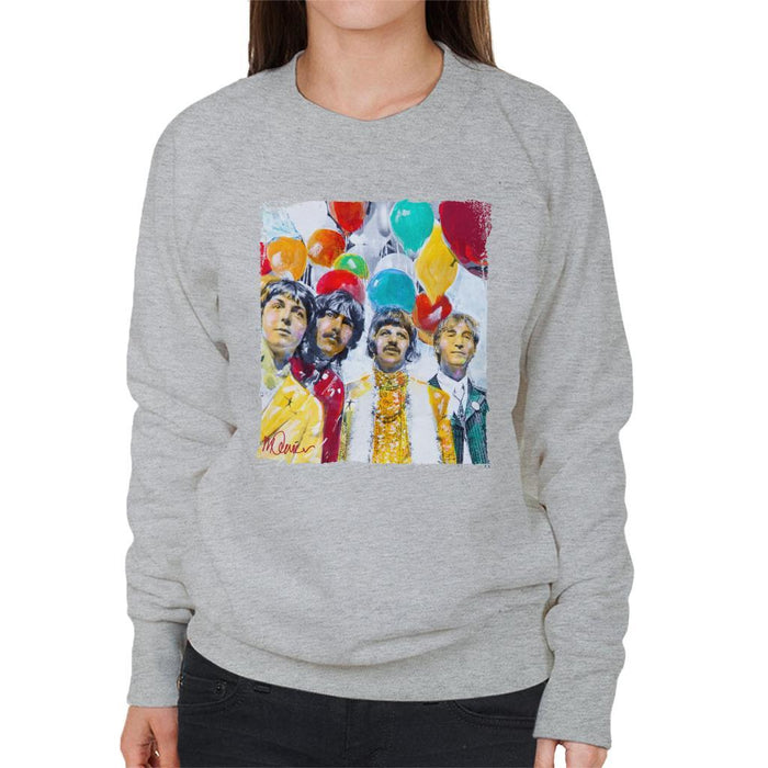 Sidney Maurer Original Portrait Of The Beatles Sgt Peppers 1967 Womens Sweatshirt - Womens Sweatshirt