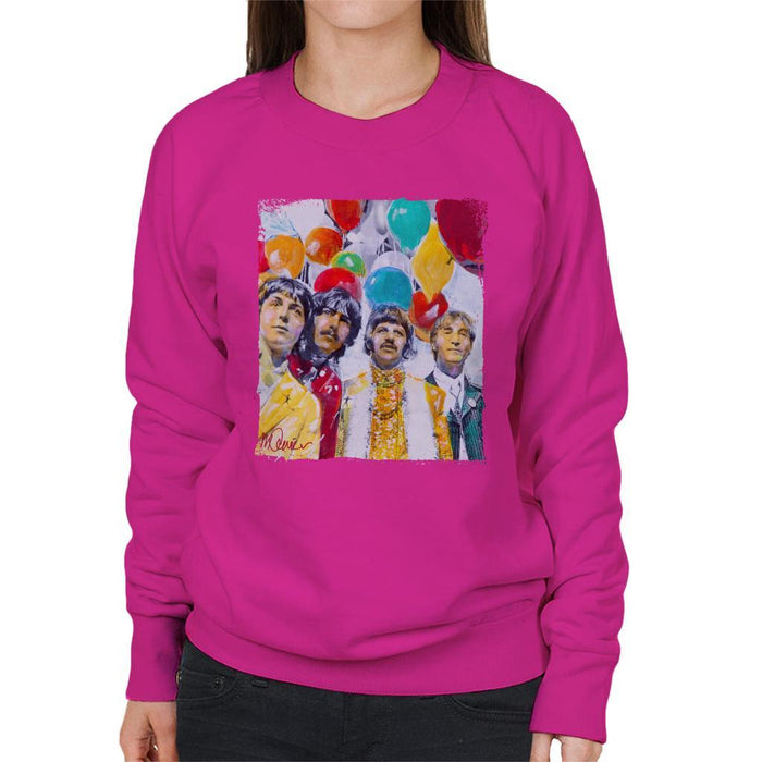 Sidney Maurer Original Portrait Of The Beatles Sgt Peppers 1967 Womens Sweatshirt - Womens Sweatshirt