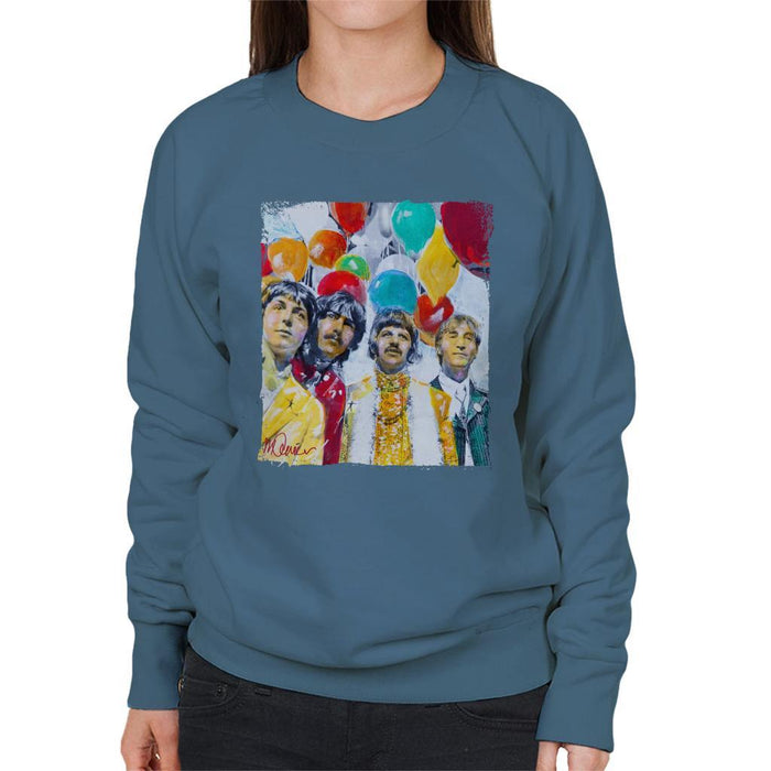 Sidney Maurer Original Portrait Of The Beatles Sgt Peppers 1967 Womens Sweatshirt - Womens Sweatshirt