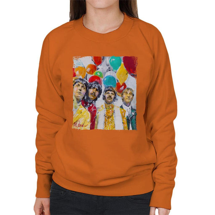 Sidney Maurer Original Portrait Of The Beatles Sgt Peppers 1967 Womens Sweatshirt - Womens Sweatshirt