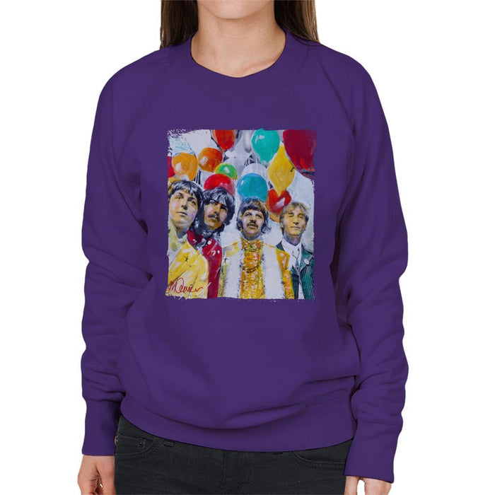 Sidney Maurer Original Portrait Of The Beatles Sgt Peppers 1967 Womens Sweatshirt - Womens Sweatshirt