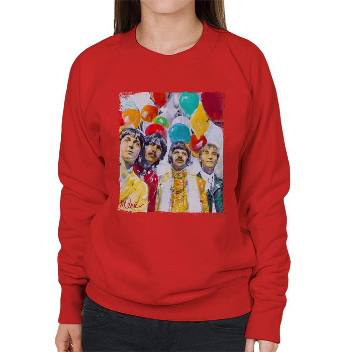 Sidney Maurer Original Portrait Of The Beatles Sgt Peppers 1967 Womens Sweatshirt - Womens Sweatshirt