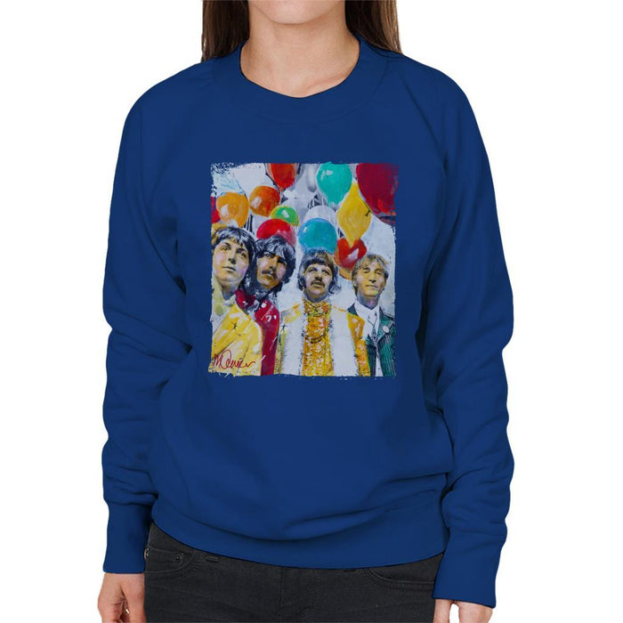 Sidney Maurer Original Portrait Of The Beatles Sgt Peppers 1967 Womens Sweatshirt - Womens Sweatshirt