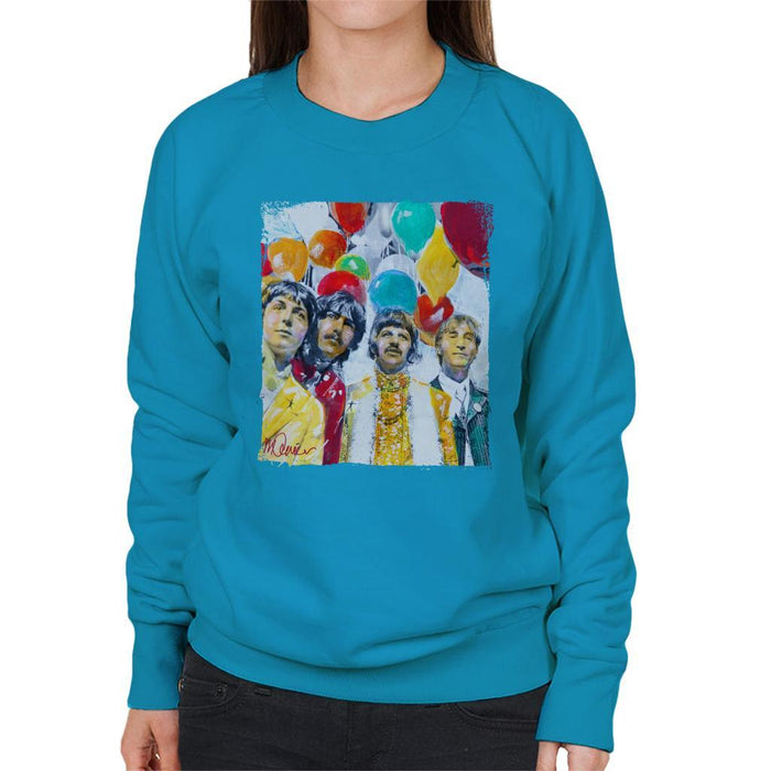 Sidney Maurer Original Portrait Of The Beatles Sgt Peppers 1967 Womens Sweatshirt - Womens Sweatshirt
