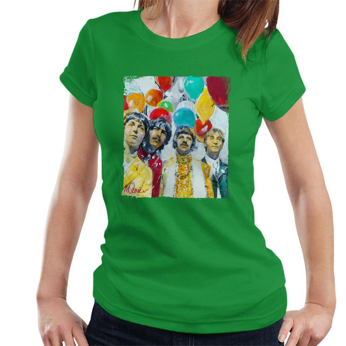 Sidney Maurer Original Portrait Of The Beatles Sgt Peppers 1967 Womens T-Shirt - Womens T-Shirt