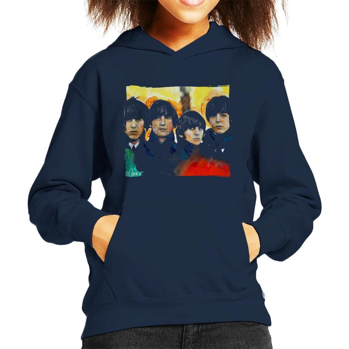 Sidney Maurer Original Portrait Of The Beatles Bowl Cuts Kids Hooded Sweatshirt - Kids Boys Hooded Sweatshirt