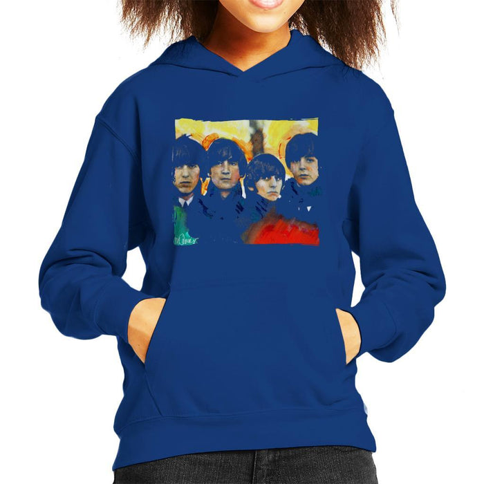 Sidney Maurer Original Portrait Of The Beatles Bowl Cuts Kids Hooded Sweatshirt - Kids Boys Hooded Sweatshirt