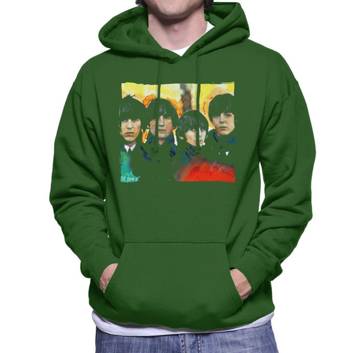 Sidney Maurer Original Portrait Of The Beatles Bowl Cuts Mens Hooded Sweatshirt - Mens Hooded Sweatshirt