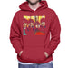 Sidney Maurer Original Portrait Of The Beatles Bowl Cuts Mens Hooded Sweatshirt - Small / Cherry Red - Mens Hooded Sweatshirt