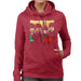 Sidney Maurer Original Portrait Of The Beatles Bowl Cuts Womens Hooded Sweatshirt - Cherry Red / Small - Womens Hooded Sweatshirt