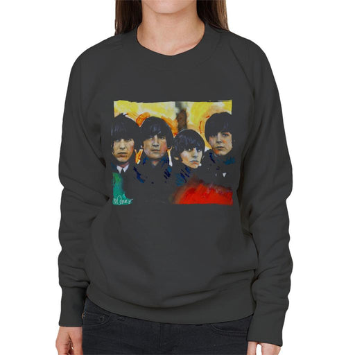 Sidney Maurer Original Portrait Of The Beatles Bowl Cuts Womens Sweatshirt - Womens Sweatshirt